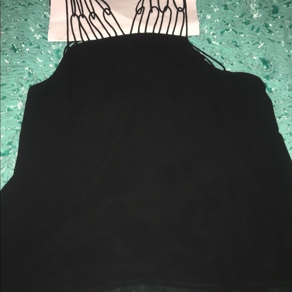 Naked Zebra size small black Strappy razor back soft flowy dressy club business - Picture 3 of 6